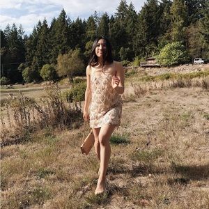 Showpo Sequin Champagne Mini Dress